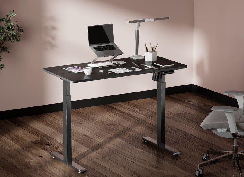 BRATECK Compact Single Motor Electric Sit-Stand Desk with Desktop Included. Widt Carousel 3