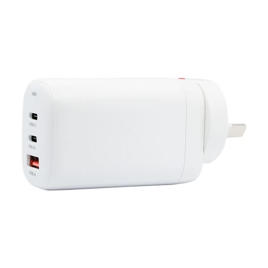 DYNAMIX 65W PD USB-C and USB-A Wall Charger. White Carousel 1