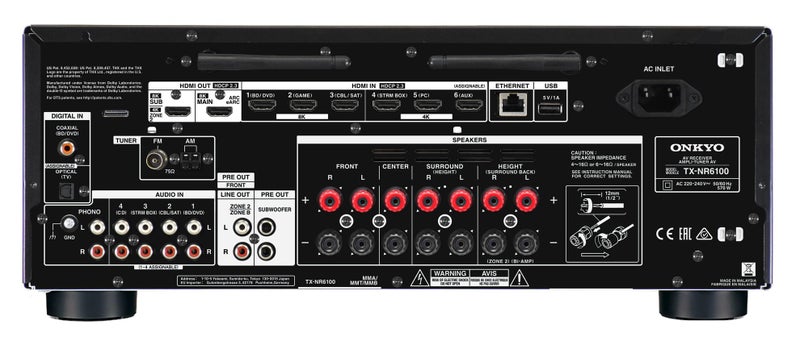 ONKYO 7.2 CH Home theatre receiver. 2 zones audio and video with main HDMI out 8 Carousel 3
