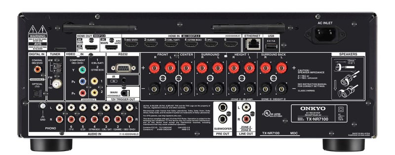 ONKYO 9.2 CH Home theatre receiver. 3 Audio zones with 2 zones HDMI. Main HDMI o Carousel 3
