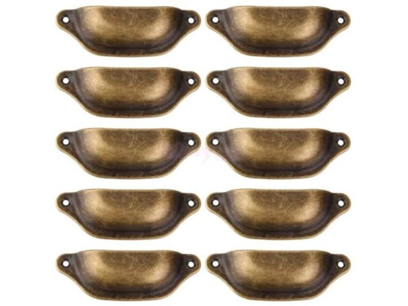 10Pcs Retro Metal Kitchen Drawer Cabinet Door Handle And Furniture Knobs Carousel 1