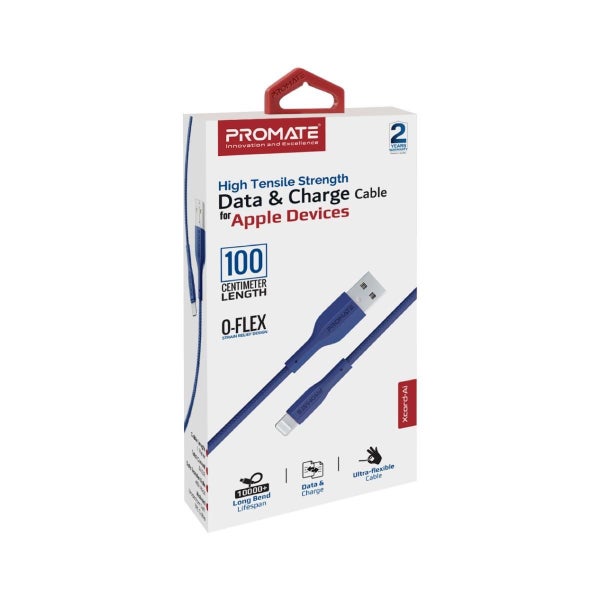 PROMATE 1M USB-A to Lightning Connector Super Flexible Cable. Supports 2A Chargi Carousel 5