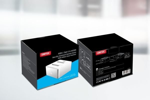 UNITEK USB 3.1 GenII; USB-C to SATA 6G Docking Station with offline function wit Carousel 4