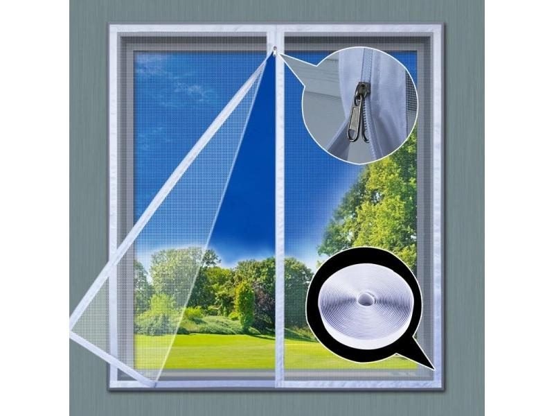 DTGJ Mosquito Net Window With Zipper White Door Screen Custom Size Mesh Tulle Carousel 1