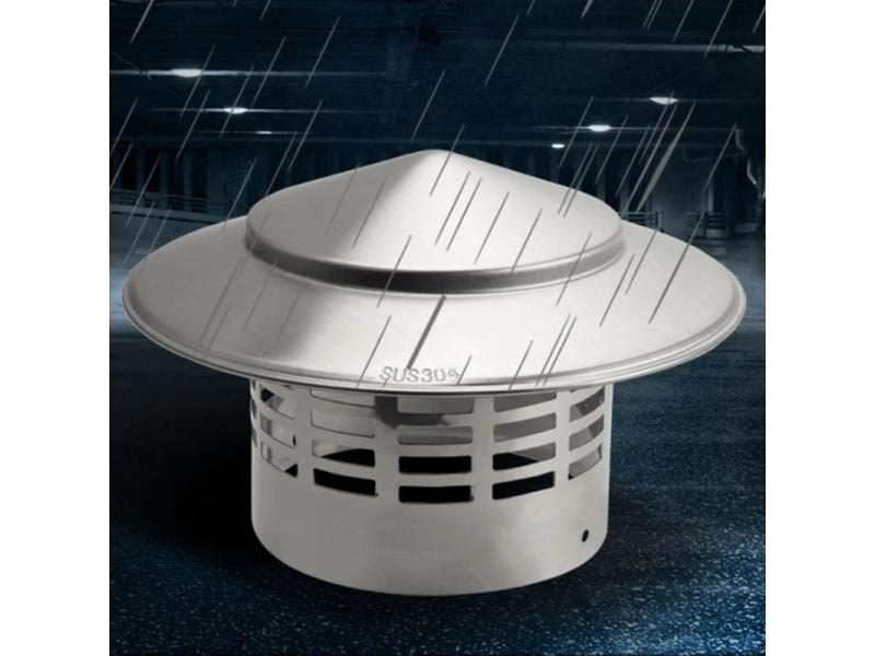 110/160mm Stainless Steel Chimney Cap Exterior Vent Hood For Ducts Chimneys Carousel 1