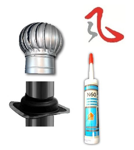 WD200P Whirly Bird – Aluminium/ Winddriven Turbine Ventilator ^package deal Carousel 2