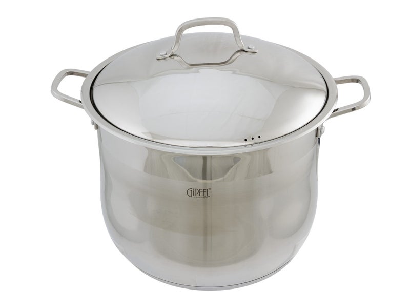 32cm Stainless Steel Stock Pot with Lid - 19L - All Stoves & Induction Carousel 1