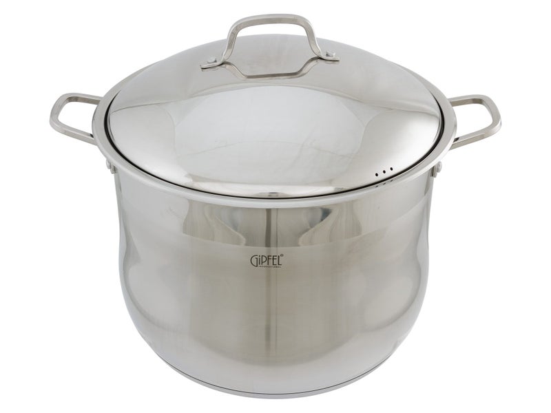 34cm Stainless Steel Stock Pot with Lid - 22L - All Stoves & Induction Carousel 1