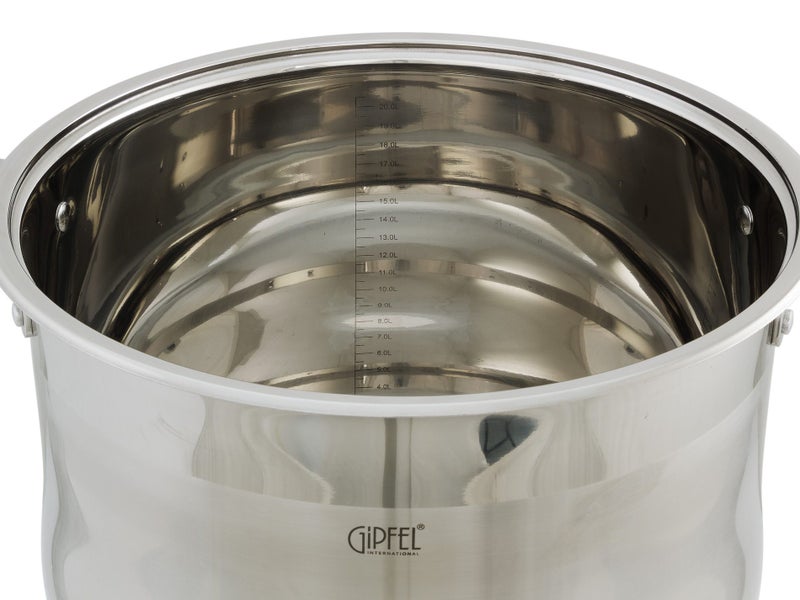 34cm Stainless Steel Stock Pot with Lid - 22L - All Stoves & Induction Carousel 3