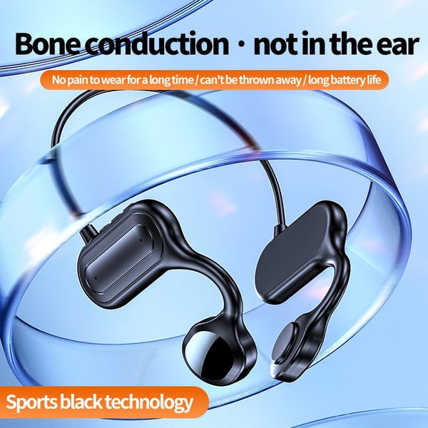 Wireless Bluetooth Headphone Bone Conduction Earphone On-ear Sports Headset Blue Carousel 2
