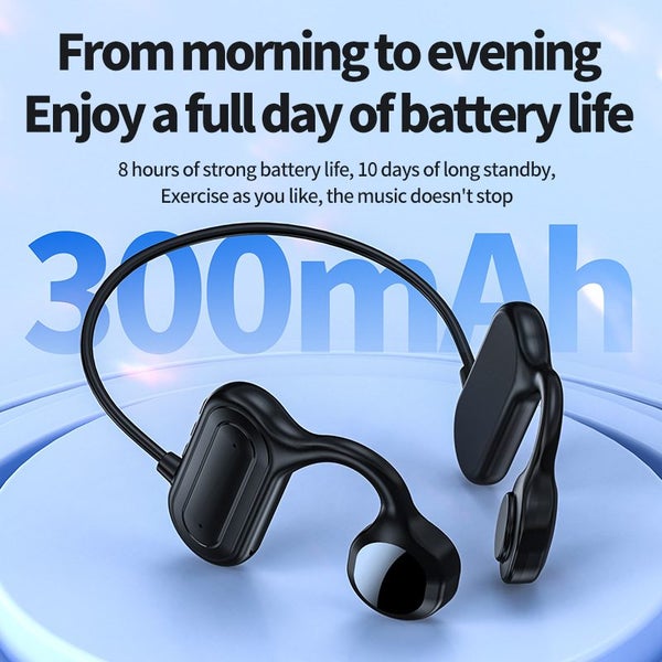 Wireless Bluetooth Headphone Bone Conduction Earphone On-ear Sports Headset Blue Carousel 5