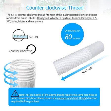 Air Conditioner Exhaust Vent Hose, 13cm Diameter, 200cm Length Carousel 9