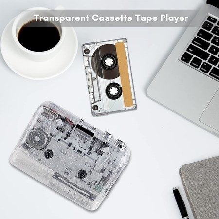 Portable USB Cassette Player Transparent Cassette Tape Player Carousel 1