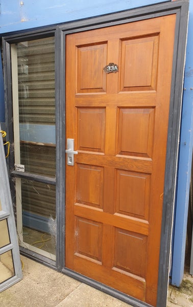 Grey Friars Entranceway Door with Wooden Leaf 2050 H x 1600 W #ED015 Carousel 1
