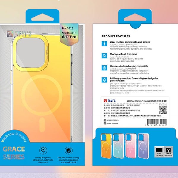 iPhone 15 Pro Semi Transparent Airbag Shockproof Magsafe Phone Case Cover Carousel 10