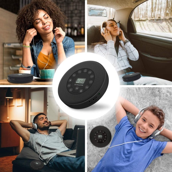 Rechargeable Portable Bluetooth CD Player Travel Home Carousel 2
