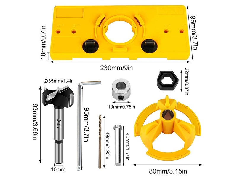 Woodworking Tools 35mm Hinge Jig for Cabinet Doors Carousel 8