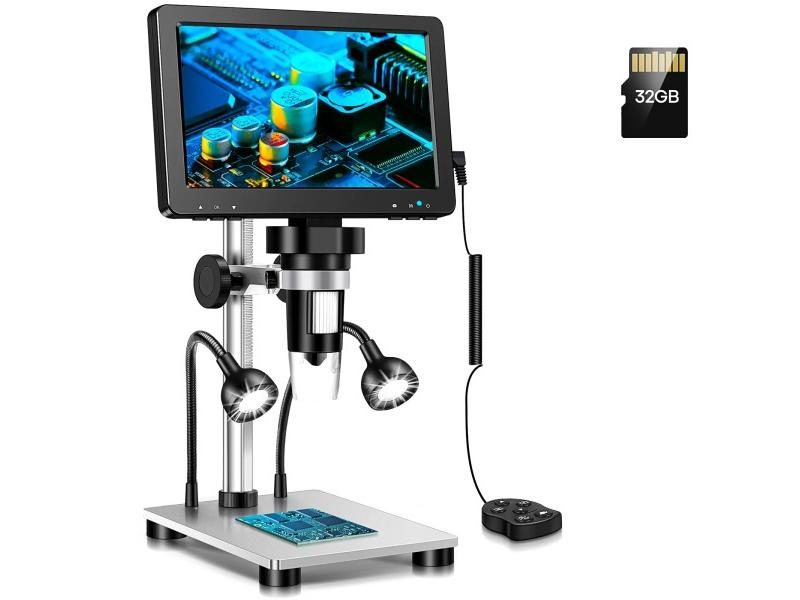RIEVBCAU Digital Microscope 1200x Magnification HD USB Professional Electron Carousel 1