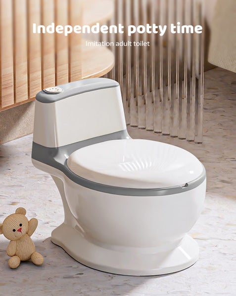 Bopeep Potty Training Seat Kids Safety Toilet Trainer Toddler Non-Slip Grey Carousel 2