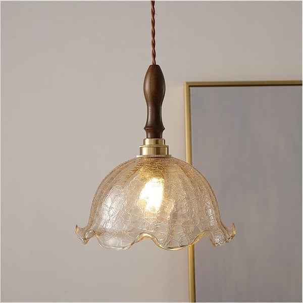 Vintage Pendant Light Glass Hanging Lamp Carousel 8
