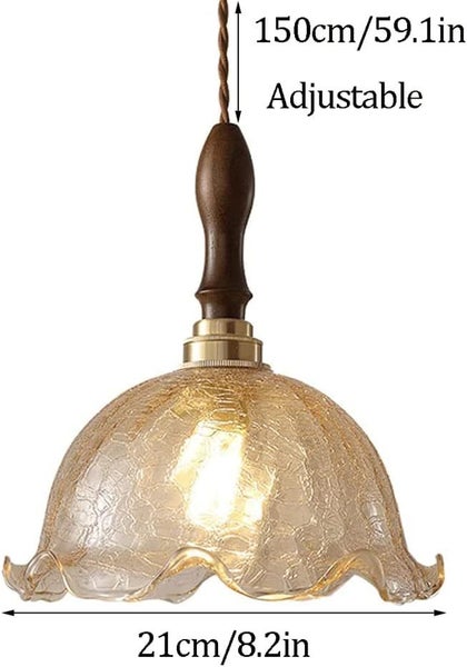 Vintage Pendant Light Glass Hanging Lamp Carousel 2