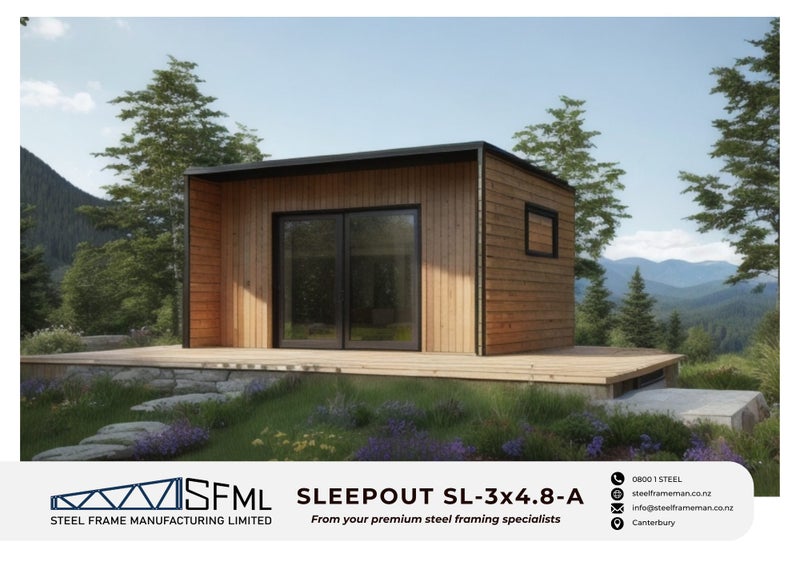 Sleepout Steel Frame Kitset - 3.0m x 4.8m *SPECIAL FREE DELIVERY OFFER!* Carousel 2