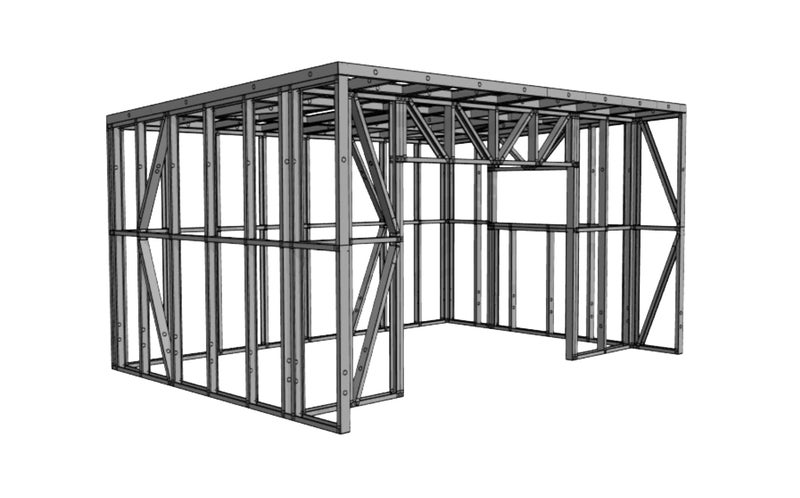 Sleepout Steel Frame Kitset - 3.0m x 4.8m *SPECIAL FREE DELIVERY OFFER!* Carousel 7