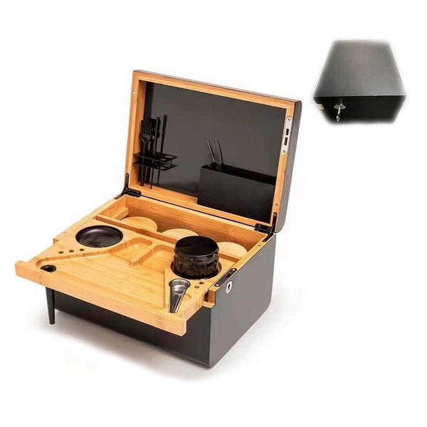 Hod Health & Home Storage Chest With Movable Tray Lockable Stash Box Rolling Gif Carousel 1