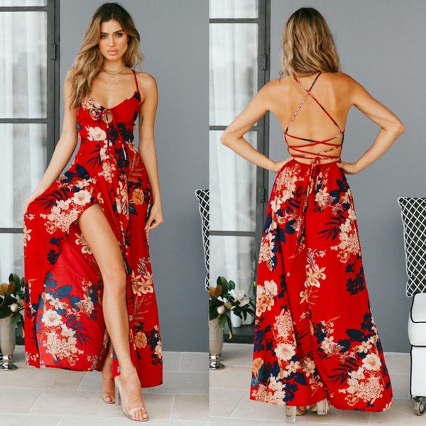 Floral Maxi Dress J1769RD4 Carousel 1