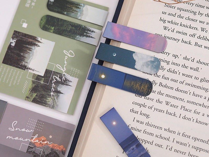 8Pcs Magnetic Bookmarks Page Markers Page Clip for Students Teachers Carousel 2