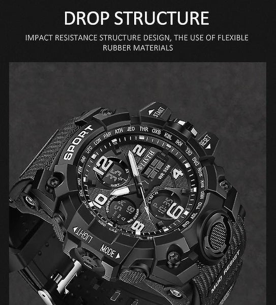 watch mens outdoor waterproof large dial Green Carousel 5