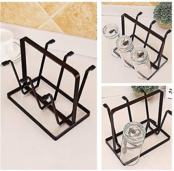 Metal Drain Rack Dish Drainer Cup Holder Bottle Cup Holder Drying Rack Carousel 1