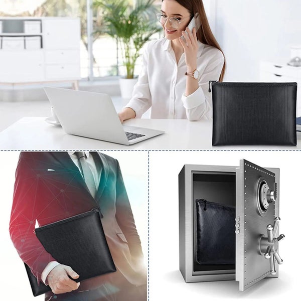 DESAFIONA 2000oF Fireproof Document money Bag Waterproof Fireproof safe Cash ... Carousel 2