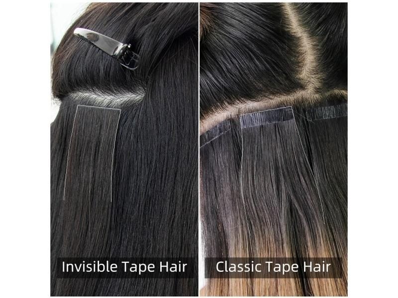 PU Skin Weft Invisible Tape In Hair Extensions Straight Tape In Hair Extensions Carousel 1