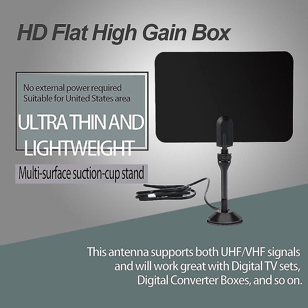 Ultra Thin Indoor Digital Tv Antenna Hd Flat Design High Gain Hd Tv Dtv Box Carousel 2