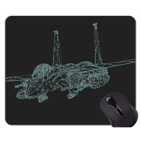 300X250X3 Mouse Pad with Stitched Edge,F 15 fighter A jet Non-Slip Rubber Bas Carousel 1