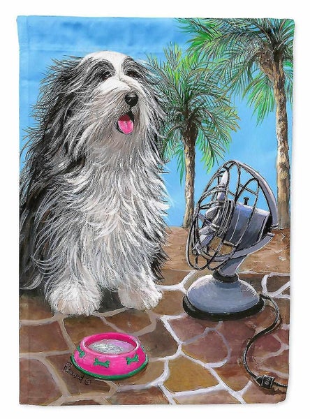 Bearded Collie Cool Summer Flag Canvas House Size64465723169794110