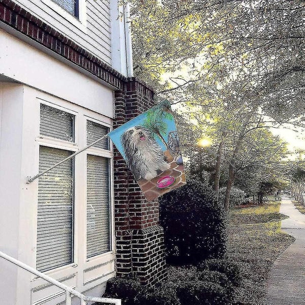 Bearded Collie Cool Summer Flag Canvas House Size64465723169794111
