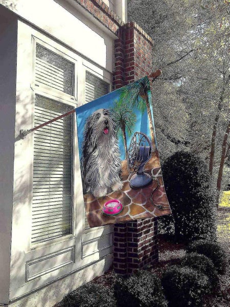 Bearded Collie Cool Summer Flag Canvas House Size64465723169794112