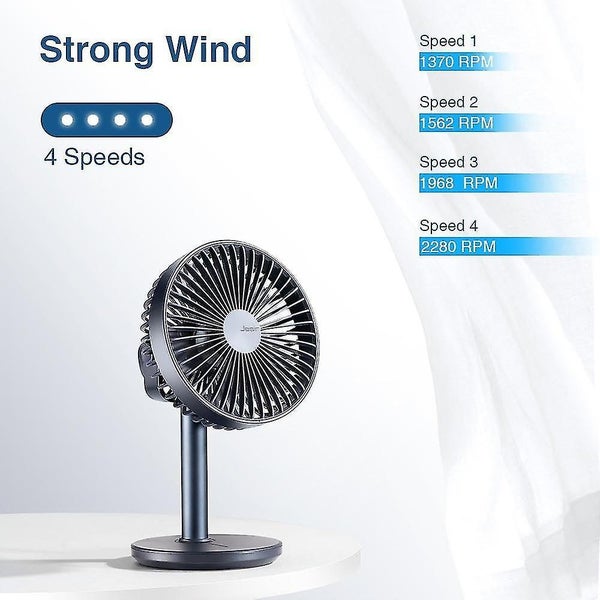 Portable Fan For Home Office Desk Table Clip Fan 4000mAh Usb Rechargeable Silent Carousel 2