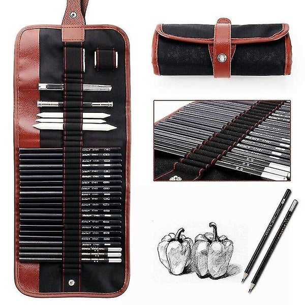 30pcs Drawing Sketch Set Charcoal Pencil Eraser Art Craft Painting Sketching Kit