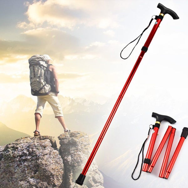 Adjustable Walking Stick Folding Walking Cane,Black Carousel 8