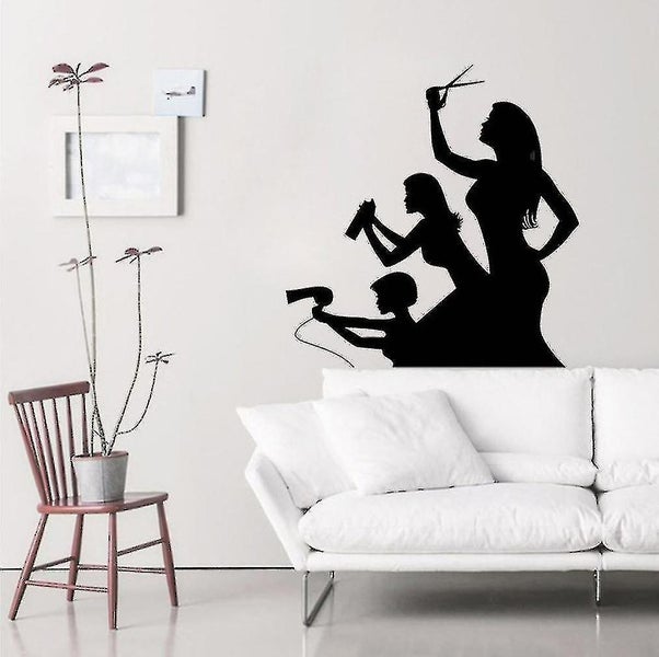 Three Women Babers Vinyl Wallpaper Beauty Salon Wall Decal Removable Wall Sticke Carousel 1