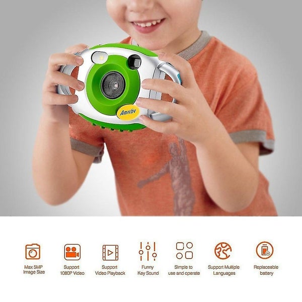Amk-cdfp Children 1.5 Inch 4x Digital Zoom 5 Megapixel Camera Fine Kids Gift Carousel 5