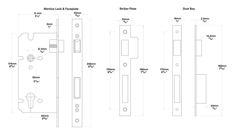 Iver Verona Door Lever on Rectangular Backplate Entrance Kit Key/Key Carousel 5