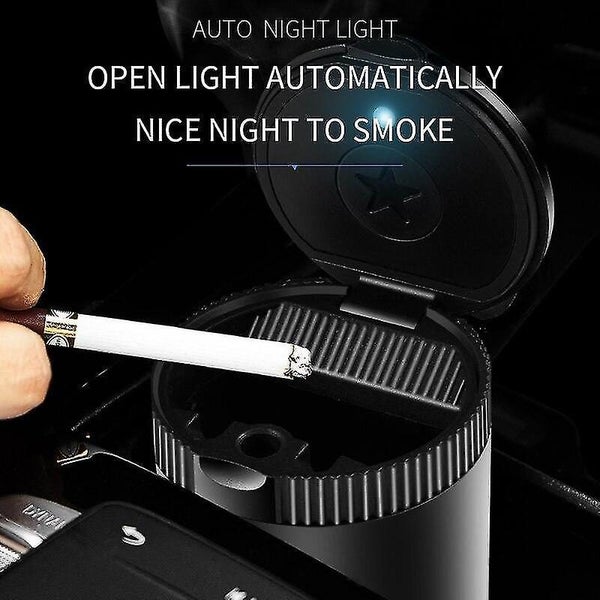 Car Ashtray For Kia Aluminum LED Cup Portable Flame Retardant Cigarette Holder Carousel 2