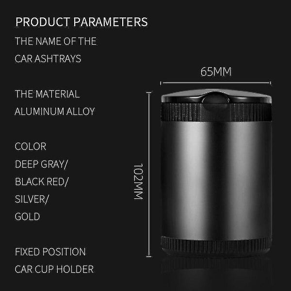 Car Ashtray For Kia Aluminum LED Cup Portable Flame Retardant Cigarette Holder Carousel 4