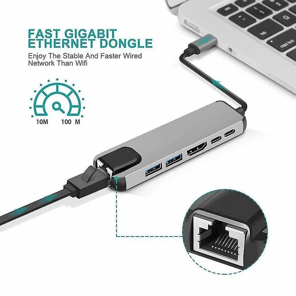USB HUB C HUB To Multi USB 3.0 HDMI Compatible Adapter For MacBook Pro C HUB Ty Carousel 5