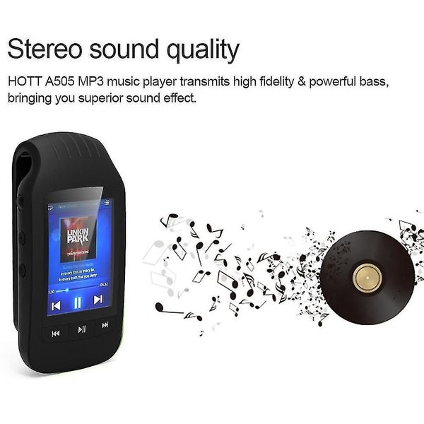 Bluetooth MP3 Player Mini MP3 Player 8GB Black Carousel 5
