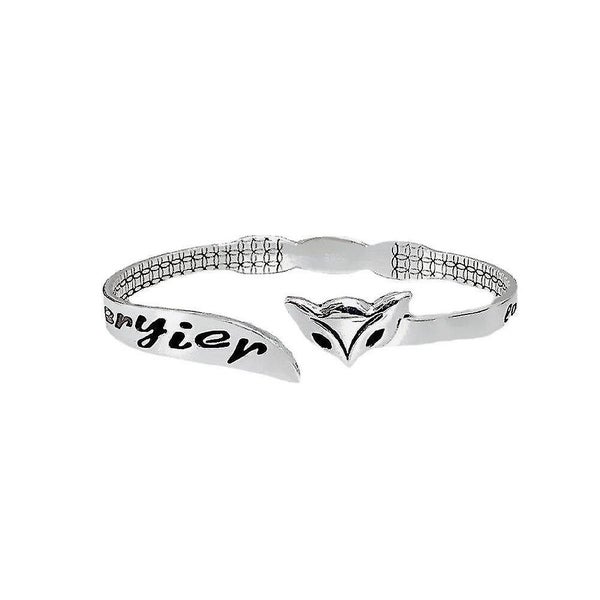 Silver plating Party Cuff Bracelet for Women Couples Vintage Cute Fox Animal Jew Carousel 1